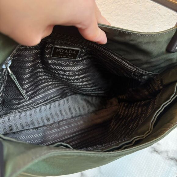 Prada Milano Shoulder Handbag Nylon Rolled Handles - Picture 9 of 13